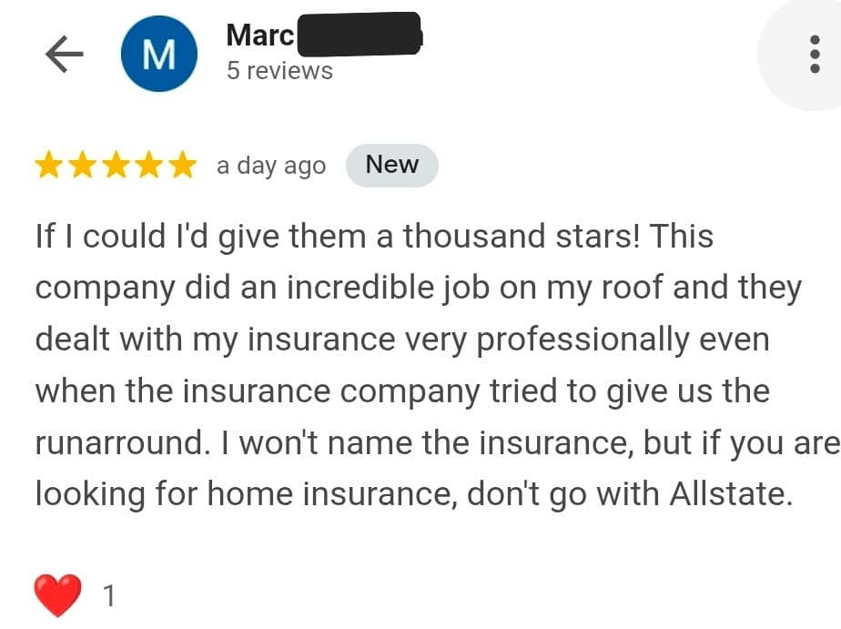 Five Star Review Shines on Rooftop Solutions DFW image